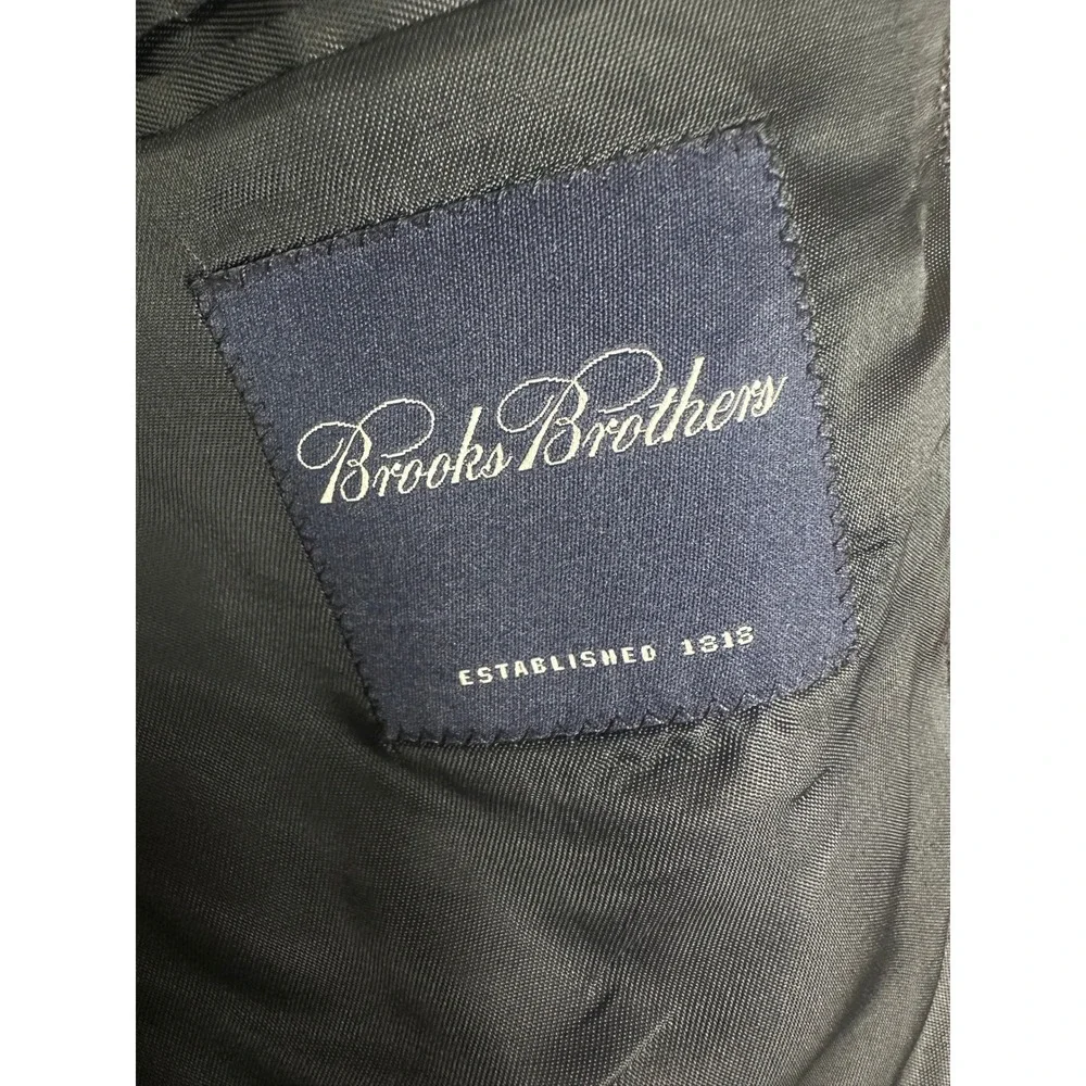 Brooks Brothers Blazer Mens 45R Charcoal Grey Wool Two‎ Button